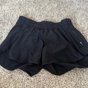 Black Lululemon running short size 10